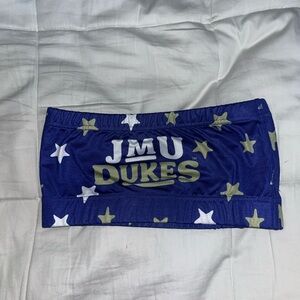 JMU Dukes Star Print Bandeau Cropped Top